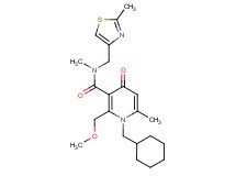 1-(cyclohexylmethyl)-2-(methoxymethyl)-N,6-dimethyl-N-[(2-methyl-1,3-thiazol-4-yl)methyl]-4-oxo-1,4-dihydro-3-pyridinecarboxamide