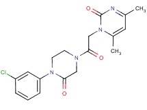 1-{2-[4-(3-chlorophenyl)-3-oxo-1-piperazinyl]-2-oxoethyl}-4,6-dimethyl-2(1H)-pyrimidinone