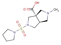(3aS*,6aS*)-2-methyl-5-(pyrrolidin-1-ylsulfonyl)hexahydropyrrolo[3,4-c]pyrrole-3a(1H)-carboxylic acid