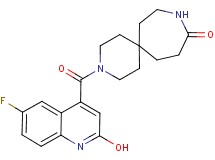 3-[(6-fluoro-2-hydroxy-4-quinolinyl)carbonyl]-3,9-diazaspiro[5.6]dodecan-10-one