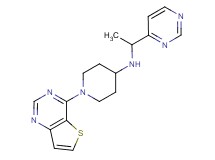 N-(1-pyrimidin-4-ylethyl)-1-thieno[3,2-d]pyrimidin-4-ylpiperidin-4-amine