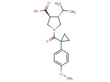 (3S*,4S*)-4-isopropyl-1-{[1-(4-methoxyphenyl)cyclopropyl]carbonyl}-3-pyrrolidinecarboxylic acid