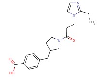 4-({1-[3-(2-ethyl-1H-imidazol-1-yl)propanoyl]pyrrolidin-3-yl}methyl)benzoic acid