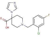 1-(2-chloro-4-fluorobenzyl)-4-(1H-imidazol-1-yl)piperidine-4-carboxylic acid