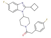 2-cyclobutyl-5-fluoro-1-{1-[(4-fluorophenyl)acetyl]-4-piperidinyl}-1H-benzimidazole