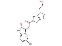 3-{2-[1-(2-hydroxyethyl)-4,6-dihydropyrrolo[3,4-c]pyrazol-5(1H)-yl]-2-oxoethyl}-5-methyl-1,3-dihydro-2H-indol-2-one