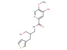 4-hydroxy-N-[3-hydroxy-2-(3-thienylmethyl)propyl]-5-methoxy-2-pyridinecarboxamide