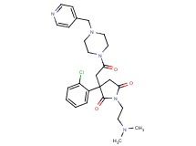 3-(2-chlorophenyl)-1-[2-(dimethylamino)ethyl]-3-{2-oxo-2-[4-(4-pyridinylmethyl)-1-piperazinyl]ethyl}-2,5-pyrrolidinedione