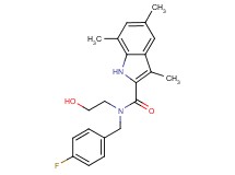N-(4-fluorobenzyl)-N-(2-hydroxyethyl)-3,5,7-trimethyl-1H-indole-2-carboxamide