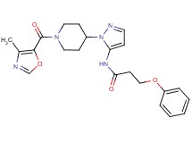 N-(1-{1-[(4-methyl-1,3-oxazol-5-yl)carbonyl]-4-piperidinyl}-1H-pyrazol-5-yl)-3-phenoxypropanamide