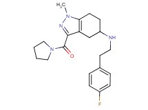 N-[2-(4-fluorophenyl)ethyl]-1-methyl-3-(1-pyrrolidinylcarbonyl)-4,5,6,7-tetrahydro-1H-indazol-5-amine