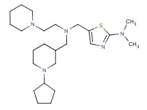 5-({[(1-cyclopentyl-3-piperidinyl)methyl][2-(1-piperidinyl)ethyl]amino}methyl)-N,N-dimethyl-1,3-thiazol-2-amine