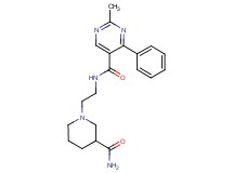 N-{2-[3-(aminocarbonyl)piperidin-1-yl]ethyl}-2-methyl-4-phenylpyrimidine-5-carboxamide
