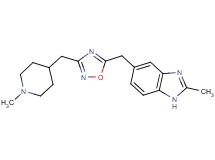 2-methyl-5-({3-[(1-methylpiperidin-4-yl)methyl]-1,2,4-oxadiazol-5-yl}methyl)-1H-benzimidazole