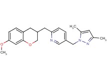 5-[(3,5-dimethyl-1H-pyrazol-1-yl)methyl]-2-[(7-methoxy-3,4-dihydro-2H-chromen-3-yl)methyl]pyridine
