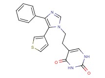 5-{2-[4-phenyl-5-(3-thienyl)-1H-imidazol-1-yl]ethyl}pyrimidine-2,4(1H,3H)-dione