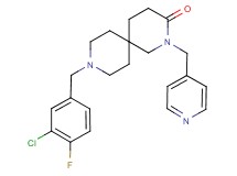 9-(3-chloro-4-fluorobenzyl)-2-(pyridin-4-ylmethyl)-2,9-diazaspiro[5.5]undecan-3-one