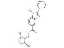 N-[(3,5-dimethyl-4-isoxazolyl)methyl]-1-methyl-2-(4-morpholinyl)-1H-benzimidazole-5-carboxamide