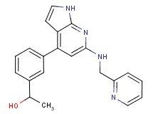 1-(3-{6-[(pyridin-2-ylmethyl)amino]-1H-pyrrolo[2,3-b]pyridin-4-yl}phenyl)ethanol