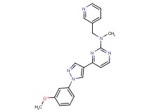 4-[1-(3-methoxyphenyl)-1H-pyrazol-4-yl]-N-methyl-N-(3-pyridinylmethyl)-2-pyrimidinamine trifluoroacetate