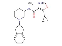 5-cyclopropyl-N-[1-(2,3-dihydro-1H-inden-2-yl)-3-piperidinyl]-N-methyl-1,3-oxazole-4-carboxamide