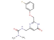 N'-({2-[(3-fluorophenoxy)methyl]-6-oxo-1,6-dihydropyrimidin-4-yl}methyl)-N,N-dimethylurea