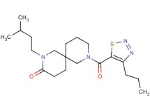 2-(3-methylbutyl)-8-[(4-propyl-1,2,3-thiadiazol-5-yl)carbonyl]-2,8-diazaspiro[5.5]undecan-3-one