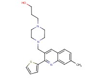 3-(4-{[7-methyl-2-(2-thienyl)-3-quinolinyl]methyl}-1-piperazinyl)-1-propanol