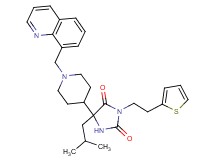 5-isobutyl-5-[1-(8-quinolinylmethyl)-4-piperidinyl]-3-[2-(2-thienyl)ethyl]-2,4-imidazolidinedione