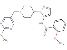 2-methoxy-N-[1-(1-{[2-(methylthio)-5-pyrimidinyl]methyl}-4-piperidinyl)-1H-pyrazol-5-yl]benzamide