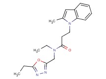 N-ethyl-N-[(5-ethyl-1,3,4-oxadiazol-2-yl)methyl]-3-(2-methyl-1H-indol-1-yl)propanamide