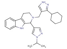 2-[(3-cyclohexyl-1H-pyrazol-4-yl)methyl]-1-(1-isopropyl-1H-pyrazol-4-yl)-2,3,4,9-tetrahydro-1H-beta-carboline