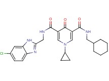 N-[(6-chloro-1H-benzimidazol-2-yl)methyl]-N'-(cyclohexylmethyl)-1-cyclopropyl-4-oxo-1,4-dihydro-3,5-pyridinedicarboxamide