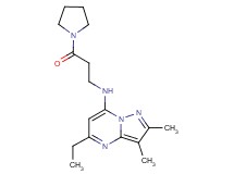 5-ethyl-2,3-dimethyl-N-[3-oxo-3-(1-pyrrolidinyl)propyl]pyrazolo[1,5-a]pyrimidin-7-amine