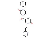 1-cyclohexyl-4-({6-oxo-1-[2-(2-pyridinyl)ethyl]-3-piperidinyl}carbonyl)-2-piperazinone