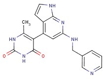 6-methyl-5-{6-[(pyridin-3-ylmethyl)amino]-1H-pyrrolo[2,3-b]pyridin-4-yl}pyrimidine-2,4(1H,3H)-dione