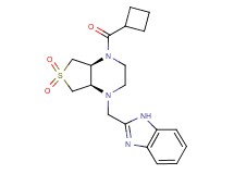(4aS*,7aR*)-1-(1H-benzimidazol-2-ylmethyl)-4-(cyclobutylcarbonyl)octahydrothieno[3,4-b]pyrazine 6,6-dioxide