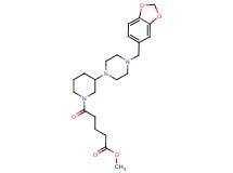 methyl 5-{3-[4-(1,3-benzodioxol-5-ylmethyl)-1-piperazinyl]-1-piperidinyl}-5-oxopentanoate