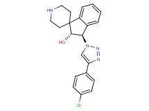 rel-(2R,3R)-3-[4-(4-chlorophenyl)-1H-1,2,3-triazol-1-yl]-2,3-dihydrospiro[indene-1,4'-piperidin]-2-ol hydrochloride
