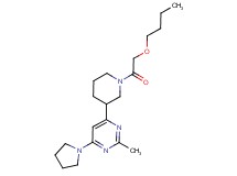 4-[1-(butoxyacetyl)-3-piperidinyl]-2-methyl-6-(1-pyrrolidinyl)pyrimidine