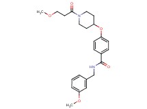 N-(3-methoxybenzyl)-4-{[1-(3-methoxypropanoyl)-4-piperidinyl]oxy}benzamide