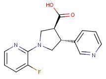 (3S*,4R*)-1-(3-fluoropyridin-2-yl)-4-pyridin-3-ylpyrrolidine-3-carboxylic acid