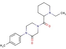 4-[(1-ethyl-2-piperidinyl)carbonyl]-1-(4-methylphenyl)-2-piperazinone