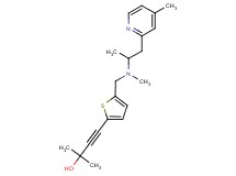 2-methyl-4-[5-({methyl[1-methyl-2-(4-methylpyridin-2-yl)ethyl]amino}methyl)-2-thienyl]but-3-yn-2-ol