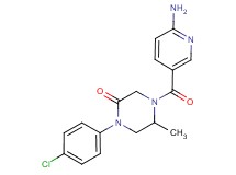 4-[(6-amino-3-pyridinyl)carbonyl]-1-(4-chlorophenyl)-5-methyl-2-piperazinone