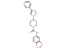 N-1,3-benzodioxol-5-yl-4-(4-pyridin-3-yl-1H-1,2,3-triazol-1-yl)piperidine-1-carboxamide