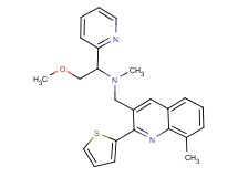 2-methoxy-N-methyl-N-{[8-methyl-2-(2-thienyl)-3-quinolinyl]methyl}-1-(2-pyridinyl)ethanamine
