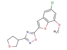 5-(5-chloro-7-methoxy-1-benzofuran-2-yl)-3-(tetrahydrofuran-3-yl)-1,2,4-oxadiazole