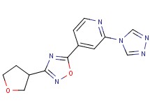 4-[3-(tetrahydrofuran-3-yl)-1,2,4-oxadiazol-5-yl]-2-(4H-1,2,4-triazol-4-yl)pyridine