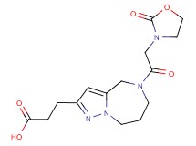 3-{5-[(2-oxo-1,3-oxazolidin-3-yl)acetyl]-5,6,7,8-tetrahydro-4H-pyrazolo[1,5-a][1,4]diazepin-2-yl}propanoic acid